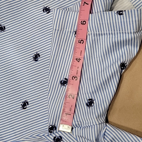 Izod Size 10 Blue White Striped Shorts with Blue Crab Pattern. Exc. Used Cond. - Picture 6 of 10